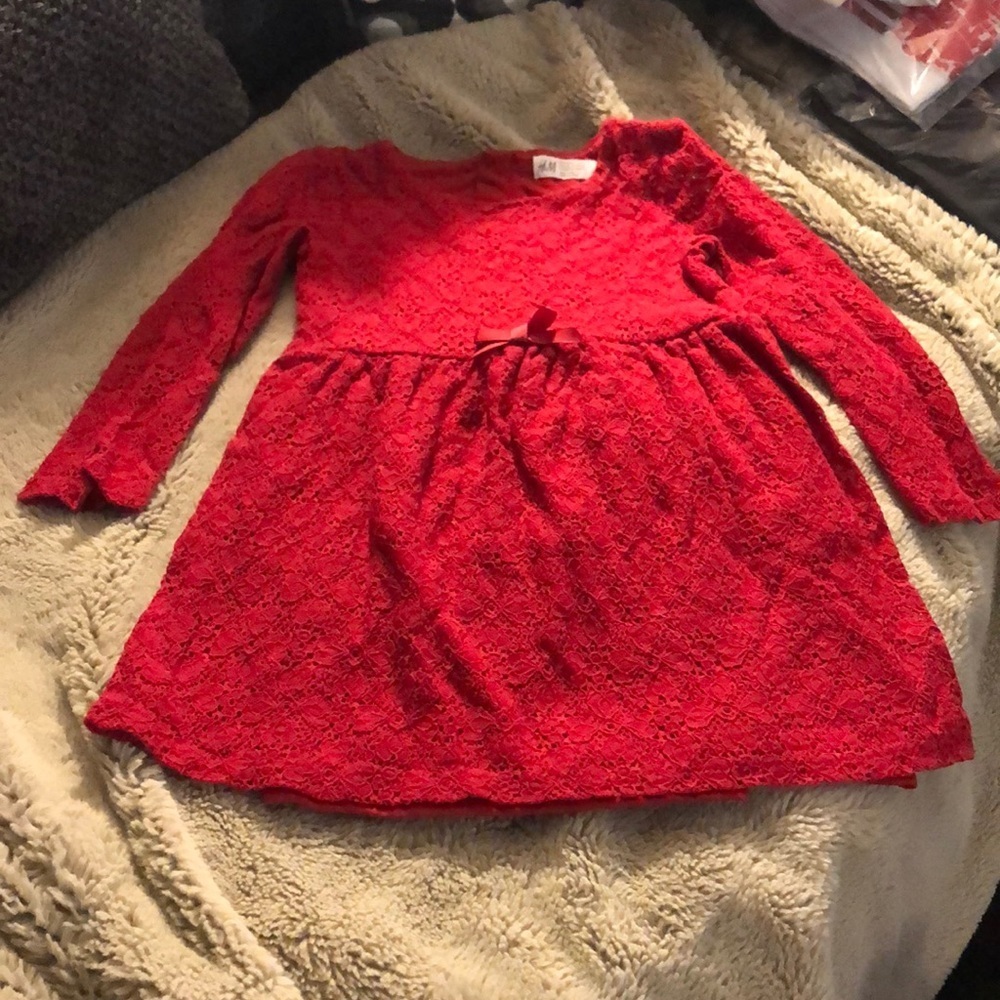 🎉4 for $20 H&M Long Sleeve Lace Dress, size 4-6 years